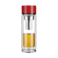 果兹(GUOZI)GZ-S46绅士保温杯 高硼硅玻璃 300ml 透明 双色可选