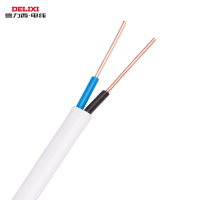 德力西 电线电缆 二芯硬护套线BVVB 2*2.5平方 明装扁平行线 剪零单米价 白色(具有阻燃性能)