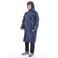 青松 一次性户外加厚雨衣 男女风衣式雨衣 雨披 藏青蓝色(单位:件)