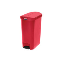 乐柏美 Rubbermaid 塑料侧踏板式垃圾桶30L,红色