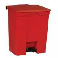 乐柏美 Rubbermaid FG614500RED 18G/68L Legacy踏板式垃圾桶 红色 1个