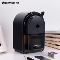 三木(SUNWOOD)5193削笔机卷笔刀手摇削笔器转笔刀小学生用削笔刀手动儿童削铅笔机铅笔刀钻笔刀多功能素描美术黑色