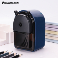 三木(SUNWOOD)5193削笔机卷笔刀手摇削笔器转笔刀小学生用削笔刀手动儿童削铅笔机铅笔刀钻笔刀多功能素描美术蓝色