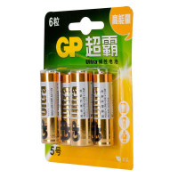 (DT)超霸(GP)GP15AU-2IL6 5号 6个/卡 碱性电池 (计价单位:卡)