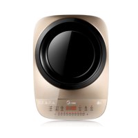 美的(Midea) C21-IH2105U 电磁炉 立体火设计凹形面板 稳固支架 浅灰色