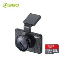 360 行车记录仪三代新品G600+16G卡套装 1600p 高清夜视 智能语音 ADAS驾驶辅助停车监控缩时录影