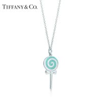 蒂芙尼蒂凡尼 TIFFANY & CO. 925银棒棒糖形珐琅吊坠项链 送女友送爱人送朋友生日礼物