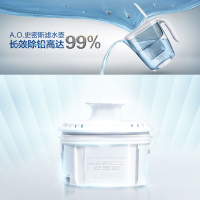 AO史密斯（A.O.Smith）家用滤水壶交换树脂复合滤芯 2枚 官方正品 净水壶净水杯净水器