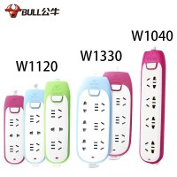 BULL公牛 插座插排炫彩色创意时尚迷你转换插座GN-W1330 3米