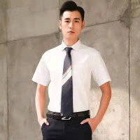 2019中国移动营业员男士白色短袖衬衫新款工装夏季