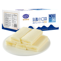 港荣蒸蛋糕奶香味+蓝莓味组合装960g营养早餐休闲零食品糕点心