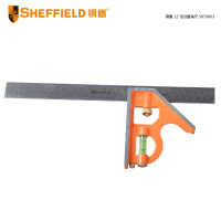 钢盾(SHEFFIELD) S079003 12" 直角尺 单位:把<1把装>银白色 活动