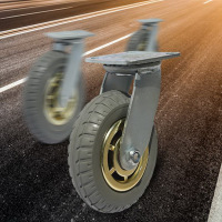 （ZD） 橡胶轮静音轮拖车轮子重型工业脚轮推车轮车轱辘 超静音橡胶轮 单位：只