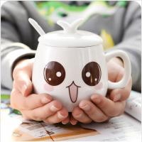 可爱萌萌杯 不带汤勺不带盖 印制LOGO 批量定制 量少勿拍