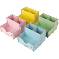 得力 笔筒多功能摆件学生DIY收纳盒可爱彩色笔筒多功能中国风时尚商务办公笔筒笔盒 9124