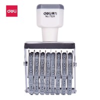 得力 8位数字印章号码组合编号日期生产批号价格可调节转轮印 7524八位号码印