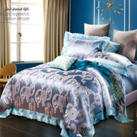 佳丝梦(JIASIMENG )色织贡缎提花套件宁选 (花语魅影/浪花/岁月迷情/国色天香) 1套装