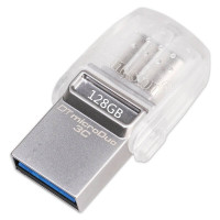 金士顿DTDUO3C/128GB优盘USB3.1高速128g大容量OTG手机电脑U盘白色Type-C接口