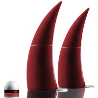 漫步者EDIFIER魔号E30新一代电视客厅音响电脑音箱电视音响酒红色