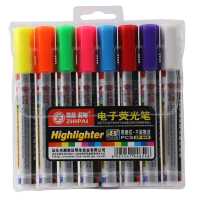 智牌 ZP-860LED电子屏可擦耐磨荧光笔 荧光板笔 水性记号笔 易擦速干 8色套装