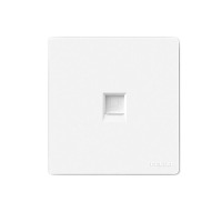 德力西(DELIXI)开关插座面板 CD821系列 八芯网络电脑插座 时尚白纯平大板