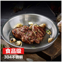 大卫304不锈钢盘子加厚碟子菜盘餐盘家用24cm