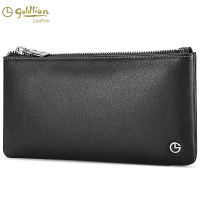 金利来男手包 商务头层牛皮手拿包大休闲男士手抓包 黑色