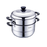 苏泊尔(SUPOR) SZ26B13 好帮手不锈钢复底蒸锅 蒸锅燃汤锅蒸笼 蒸锅