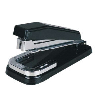 得力(deli)12#旋转式订书机/订书器 中缝装订 临时装订可拆 办公用品 黑色0414