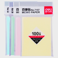 得力7157百事贴粘性便签纸便利彩色即时贴便利贴N次告示贴留言纸 粉红色