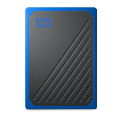 西部数据(WD)1TB USB3.0 移动硬盘 固态(PSSD)My Passport Go钴蓝色(坚固耐用 小巧便携