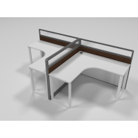 标灿屏风桌 1400*2800*750 棕色