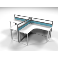 标灿屏风桌 1400*2800*750 蓝色