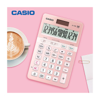 卡西欧(CASIO) JS-40B-PK 14位 时尚办公商务计算器 (计价单位:台) 粉色