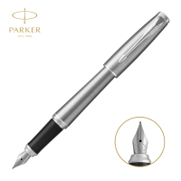 派克(PARKER)都市金属银白夹墨水笔 单支装
