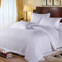 喜芙妮 缎条纹酒店三件套 床单被套枕套(适用于1.2米床)