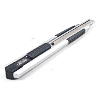 得力（deli） (deli)2056 小号锌合金壳美工刀 壁纸刀 裁纸刀 银色(5个装 )