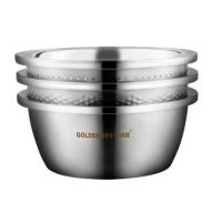 金钥匙 (GOLDEN KEY)304不锈钢 菜盆味斗三件套多用调料盆(和面洗菜拌沙拉腌肉淘米)GK-T300B4-TY