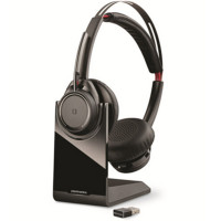 Focus UC B825头戴式主动降噪无线耳机耳麦 带充电底座 黑色Plantronics