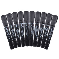 齐心 MK803 大双头油性记号笔 3支装 黑色