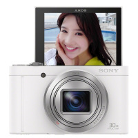 索尼SONYDSCWX500便携数码相机照相机卡片机白色约1820万有效像素180度可翻转屏支持WiFi