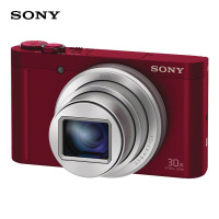 索尼SONYDSCWX500便携数码相机照相机卡片机红色约1820万有效像素180度可翻转屏WiFi上传