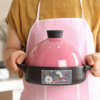 彩冠 LPT-1704陶瓷砂锅煲汤锅炖锅明火烧烤煲仔饭韩式砂锅 完美生活砂锅组合 彩色梦