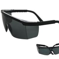 宏建 2502电焊打磨眼镜送眼镜盒 防强光 灰色镜片 防尘 防风沙 防冲击 防飞溅护目镜 黑色+眼镜盒 1付