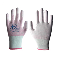 XINGYU/星宇 十三针粉尼龙斑马纹PU手套 PU558 8码 (单位:双)
