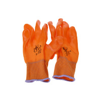 XINGYU/星宇 十三针彩尼龙PVC半浸手套 P538 M(均码) 橘色(单位:副)