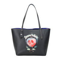 COACH 蔻驰 奢侈品 女士专柜款黑色印花皮革手提单肩托特包 31152 BPBLK