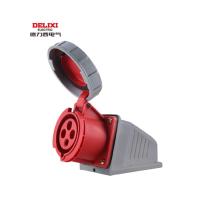 德力西 IP67工业插座DEP2-1242 32A 4芯415V插座J(个)升级款防水连接器工业插座