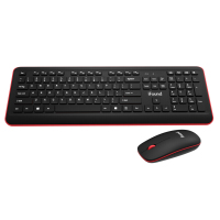 方正(iFound)W6201超薄无线键盘鼠标套装 无线键鼠套装电脑外设薄膜键盘 黑红