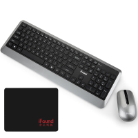 方正(iFound)W6203无线键盘 键盘鼠标套装办公 笔记本电脑外接超薄键盘巧克力数字键盘 送鼠标垫